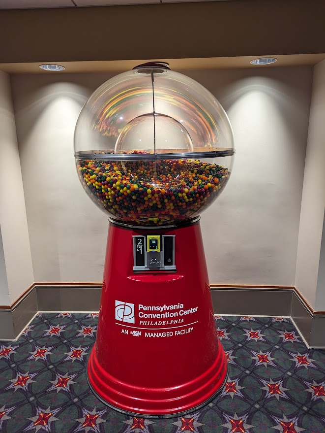 Shockingly massive gumball machine.