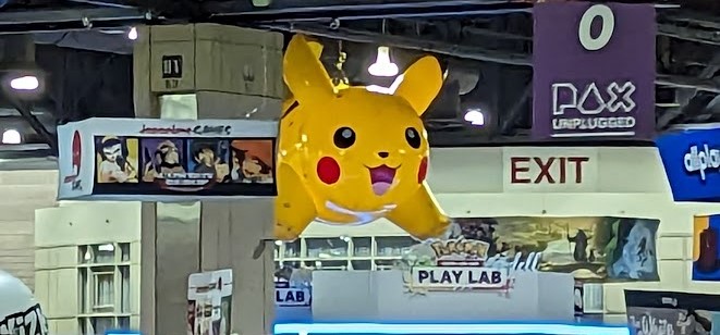 Giant pikachu. They're just floating there. OMINOUSLY!